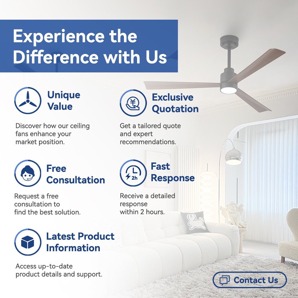 52 Inch Energy Saving Electric Ceiling Fan, 3 ABS Blades 6 Speeds Remote Control Fan for Indoor Outdoor with Reversible DC Motor