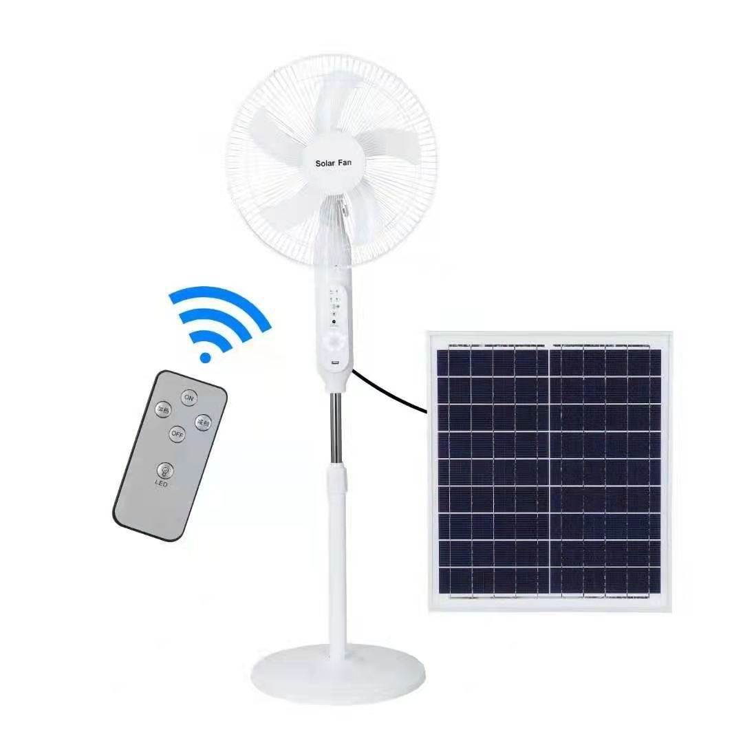 12 16 Inch 12V DC/AC Solar Fan With Solar panel or Adapter Charger With Desktop or Standing or Wall mount Solar Rechargeable Fan
