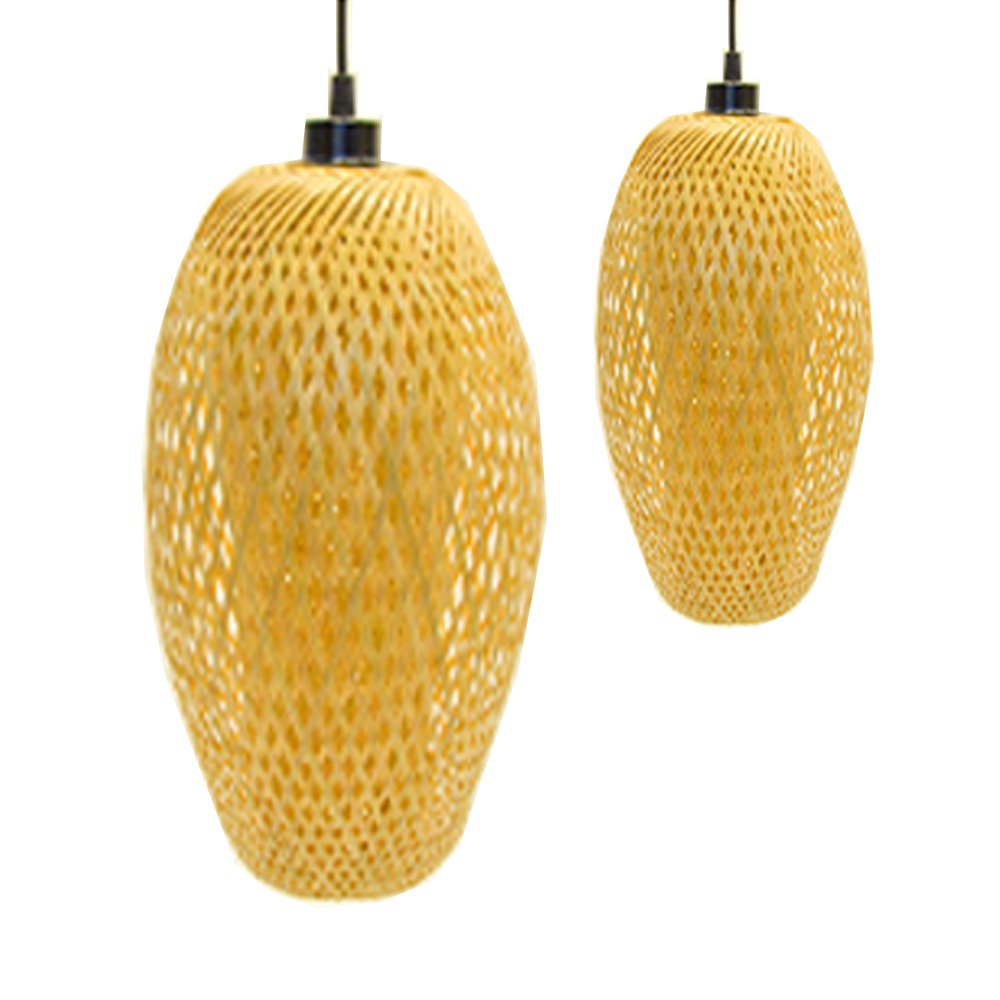 High quality handcrafted 2-layer Bamboo Lampshade Eco-friendly Bamboo Light Layer Bamboo Rattan Lamp Shade