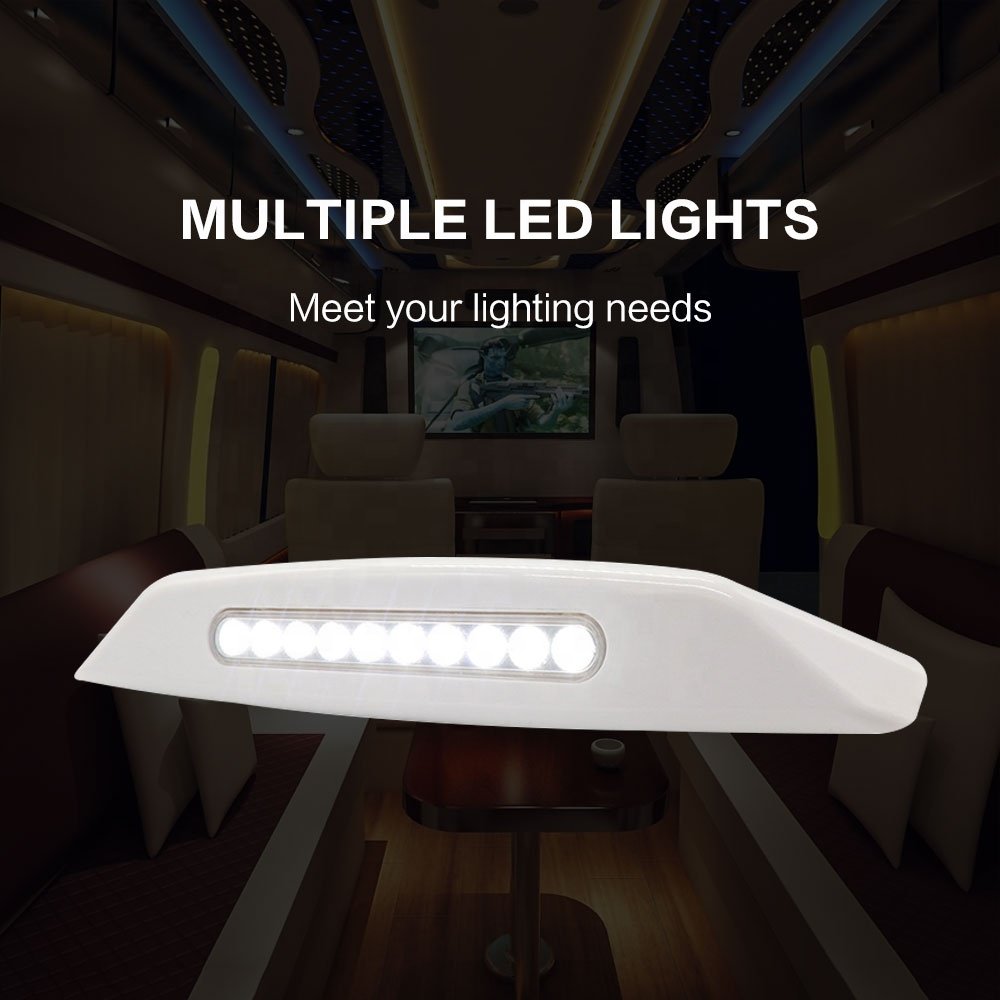 Amomd 12V 3W Waterproof Modular LED Grow Light Bar Porch Flood Light for Trucks Marine RV Lighting Systems