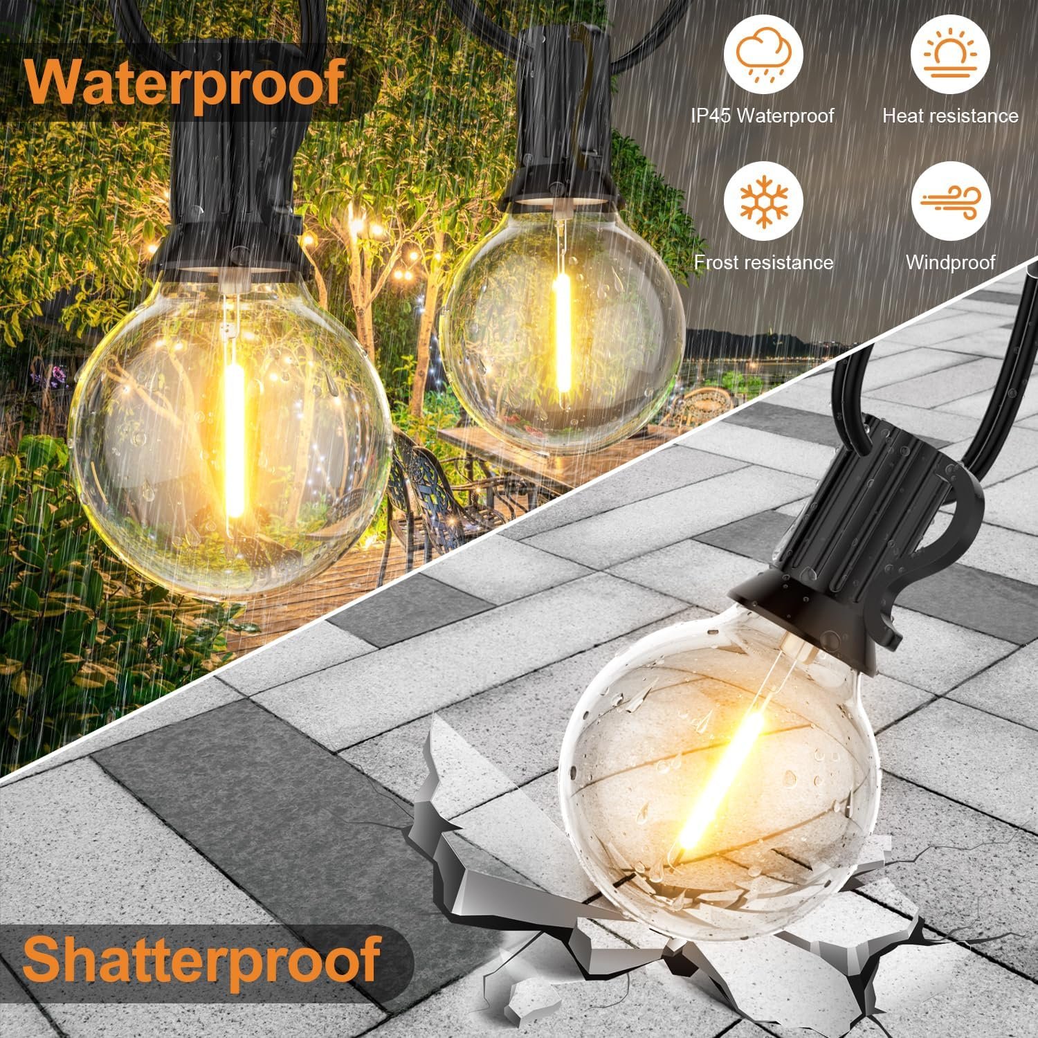 120FT 60 Plug Type Outdoor Lighting for Parties Weddings Holidays