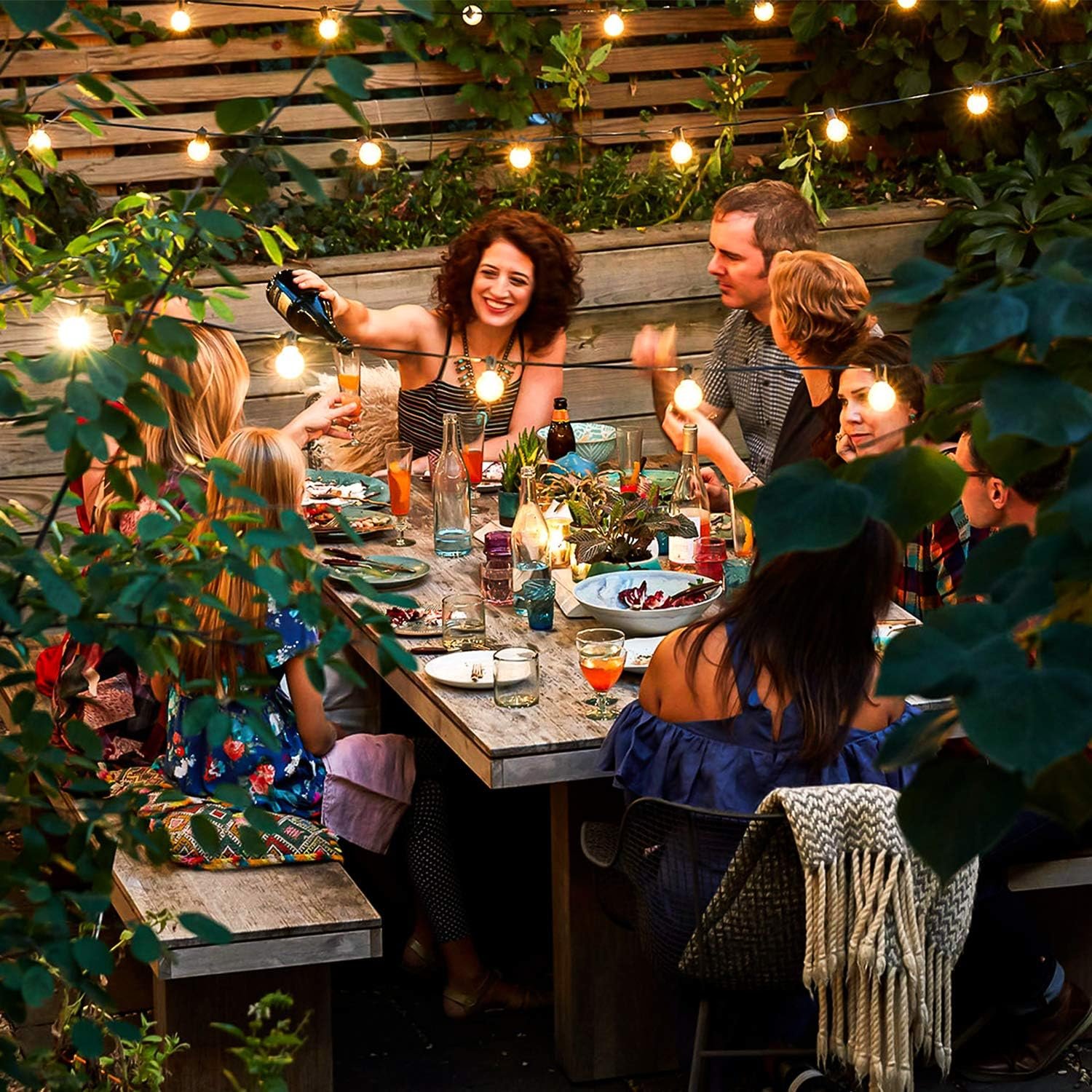 120FT 60 Plug Type Outdoor Lighting for Parties Weddings Holidays