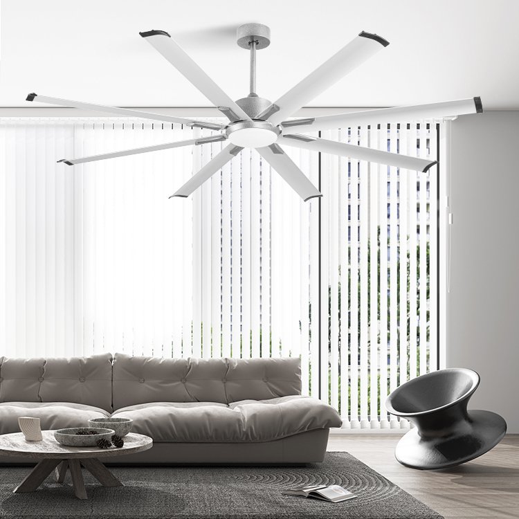 Modern 72 inch lamp fans industrial style LED copper mute DC motor remote control ceiling fan with light