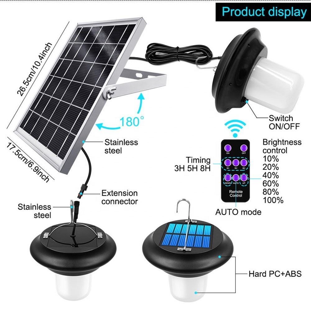 solar powered hanging lantern solar courtyard farmhouse pendant lighting modern square round led ceiling light