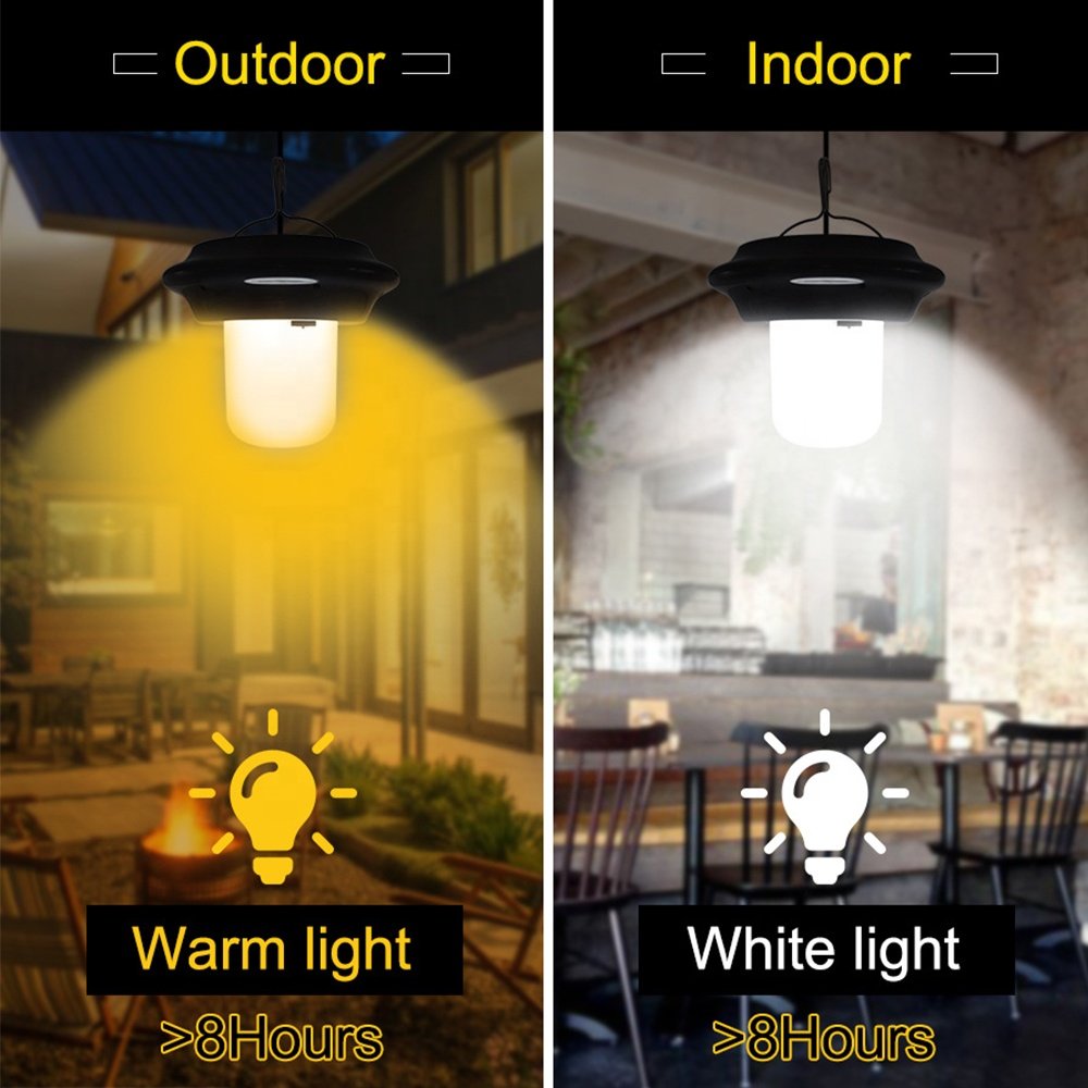 solar powered hanging lantern solar courtyard farmhouse pendant lighting modern square round led ceiling light