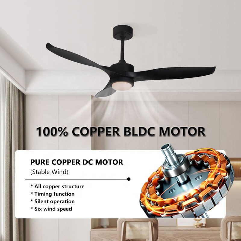 Wholesale price 52 inch abs plastic Remote Control Decorative Ceiling Fan,led ceiling fan,ceiling fan with light