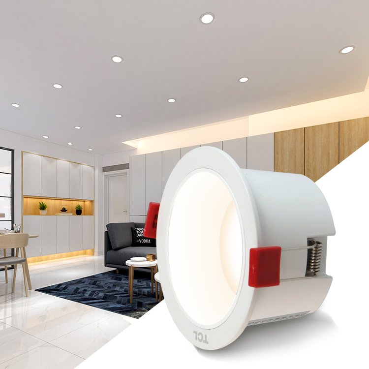 TCL CRI90 down light ceiling round recessed led downlight high quality for project led downlight