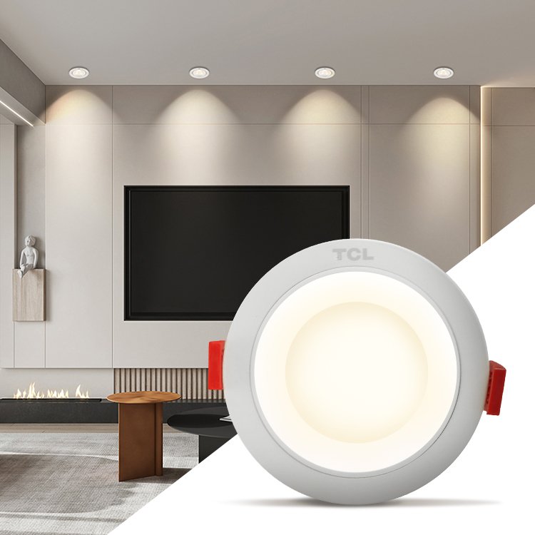 TCL CRI90 down light ceiling round recessed led downlight high quality for project led downlight
