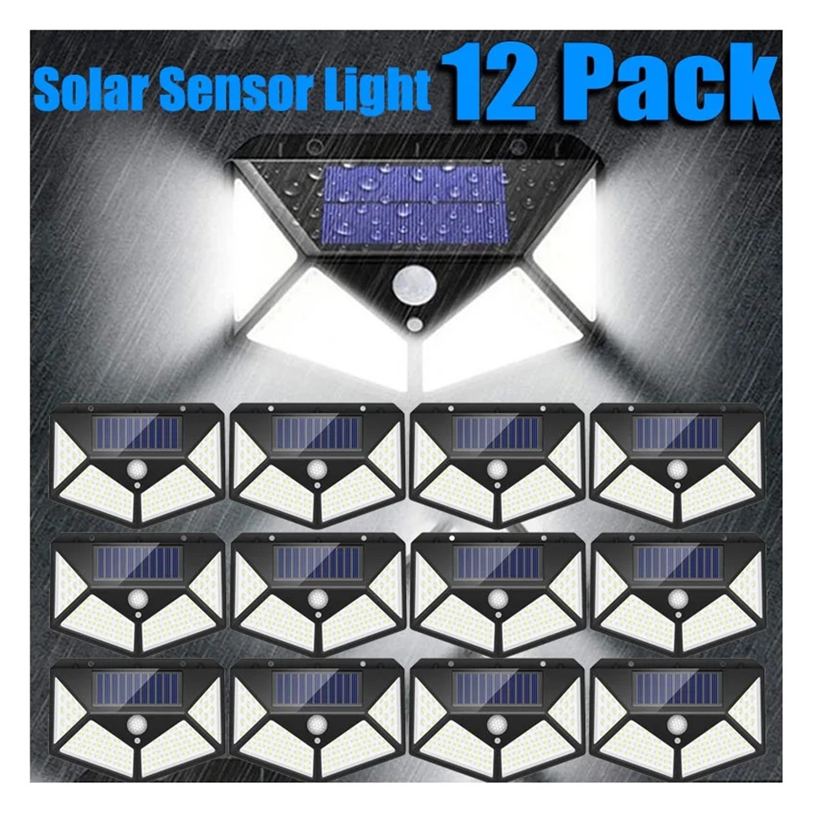 Senhuo 12/8/6/4/2/1Pcs outdoor solar wall light PIR motion sensor powered sunny garden patio