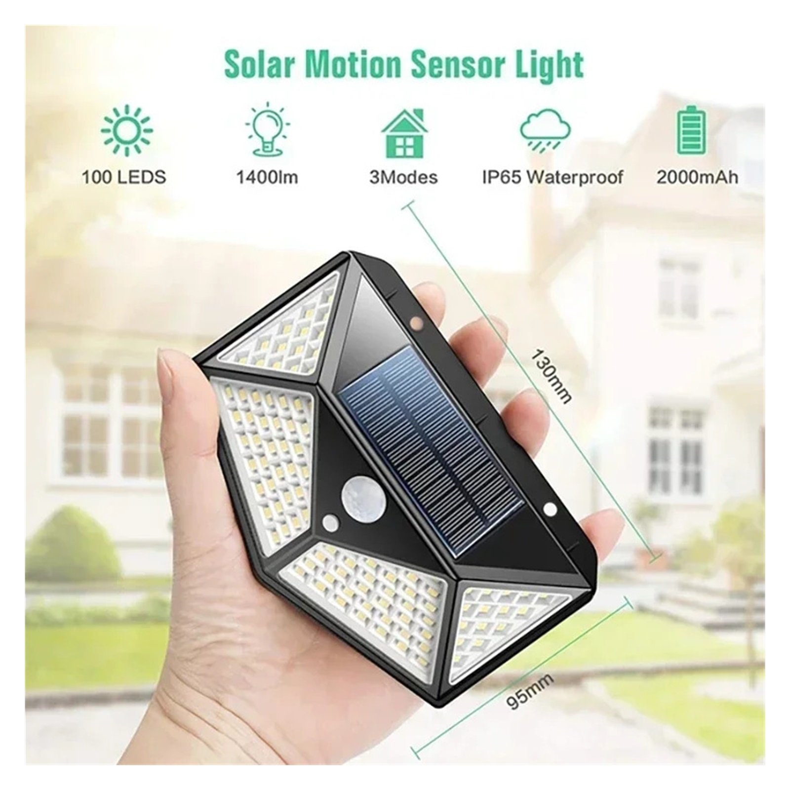 Senhuo 12/8/6/4/2/1Pcs outdoor solar wall light PIR motion sensor powered sunny garden patio