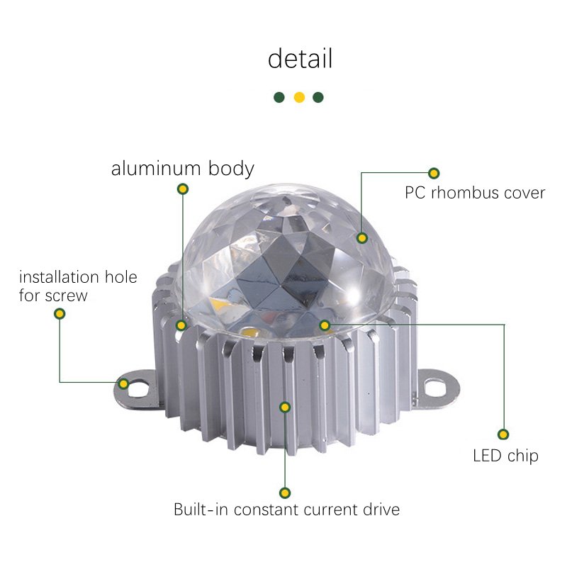 12V Regulated Pixel Ceiling DMX RGB Micro Outdoor Led Dot Light LED Smart Pixel Lights Diameter 70mm Christmas DJ Pixel Light
