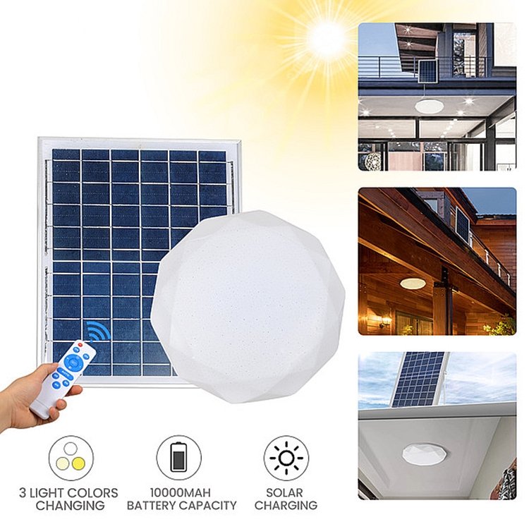 Outdoor Indoor wall solar led ceiling light 50w 100w 150w 200w solar led ceiling light