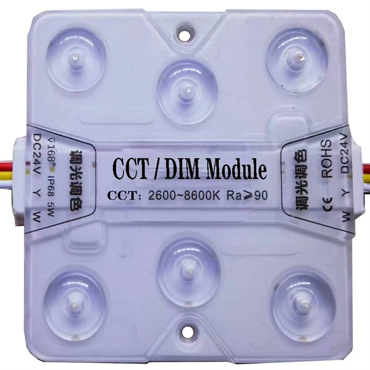 DC24V SMD3030 CCT Dimming blockchain module led light 5w 2600k-8600k outdoor waterproof ip68 Ra90 5years warranty for light box