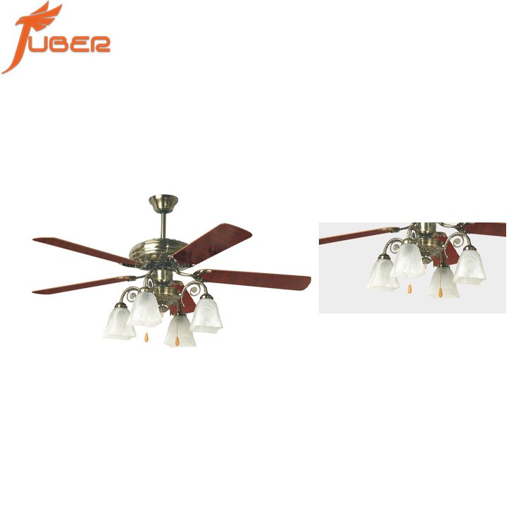 52 inch classical ceiling fan with light fancy decorative ceiling fan electric led old- fashion chandelier with light