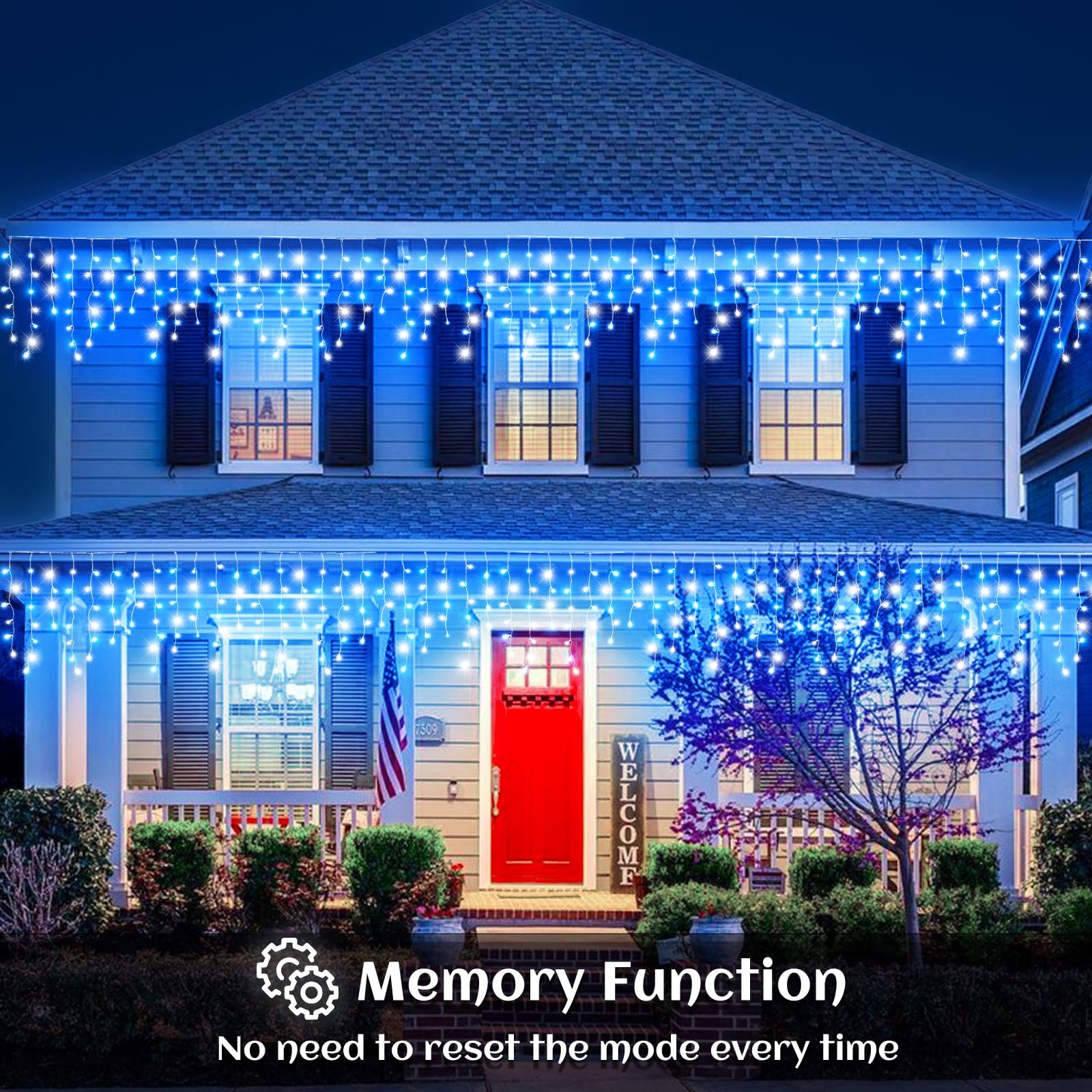 Low voltage LED Icicle String Lights Christmas Short Curtain Fairy Hanging Ceiling Extendable Lights for Wedding Balcony Doorway