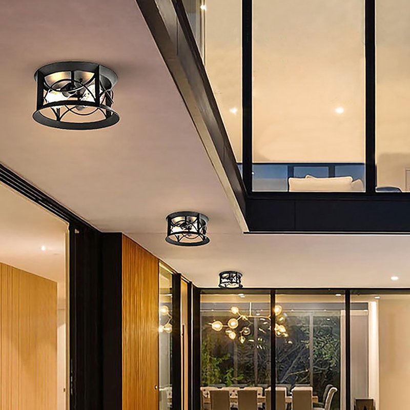 Modern Outdoor Suspension Pendant Light Aluminum E27 40w Waterproof Ceiling Chandelier Hanging Glass Lamp For Balcony Corridor