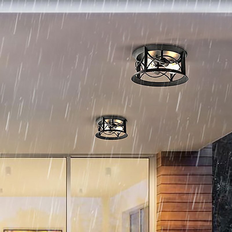 Modern Outdoor Suspension Pendant Light Aluminum E27 40w Waterproof Ceiling Chandelier Hanging Glass Lamp For Balcony Corridor