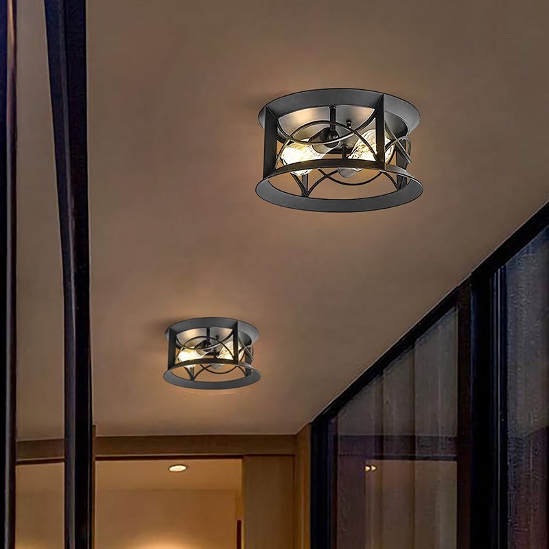 Modern Outdoor Suspension Pendant Light Aluminum E27 40w Waterproof Ceiling Chandelier Hanging Glass Lamp For Balcony Corridor