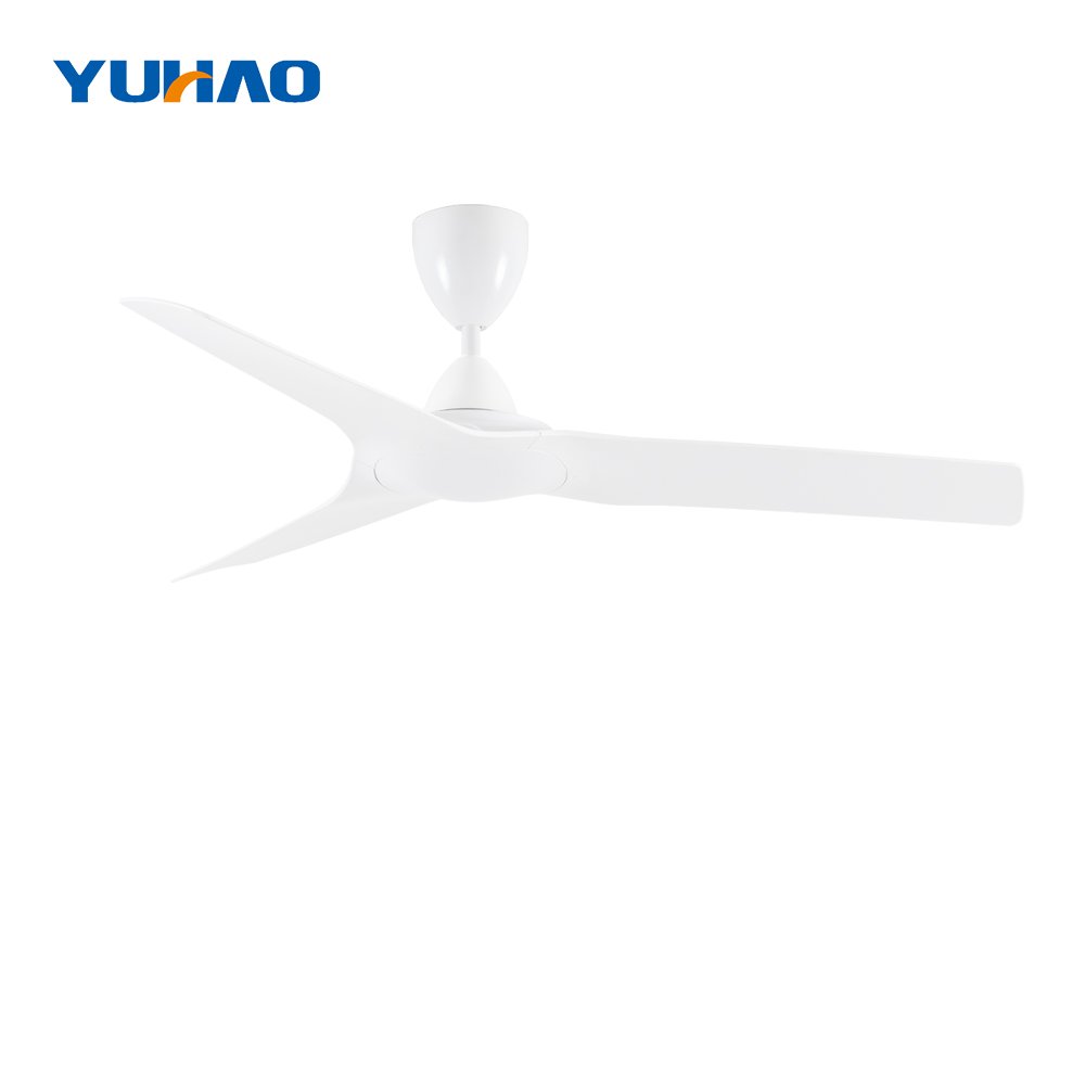 Exterior 52 inches hot sale simple remote control modern 6 speed 3 blades white home balcony residential ceiling fan