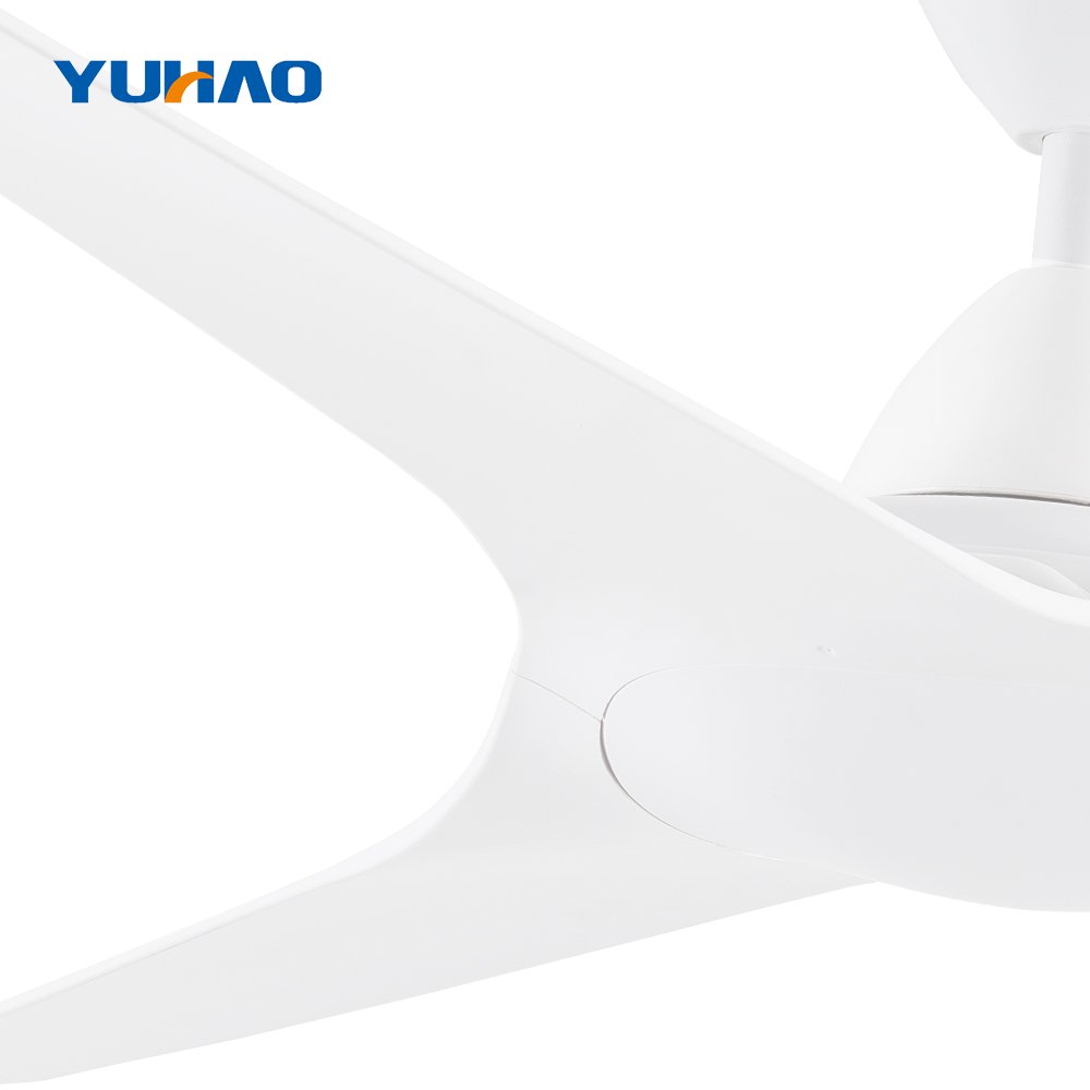 Exterior 52 inches hot sale simple remote control modern 6 speed 3 blades white home balcony residential ceiling fan