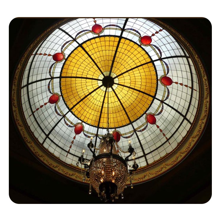 Leaded Stained Glass Dome For Bar Tiffany Stained Glass Ceiling Roof Decor Handmade Mosaic Lighting Stained Glass Ceiling Dome