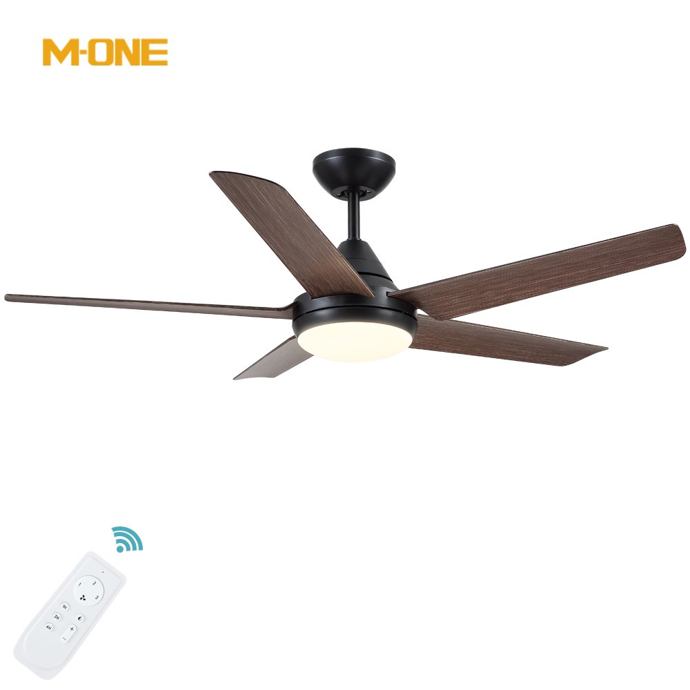 48 inch solid wood 3 blades living room decoration led ceiling fans for home