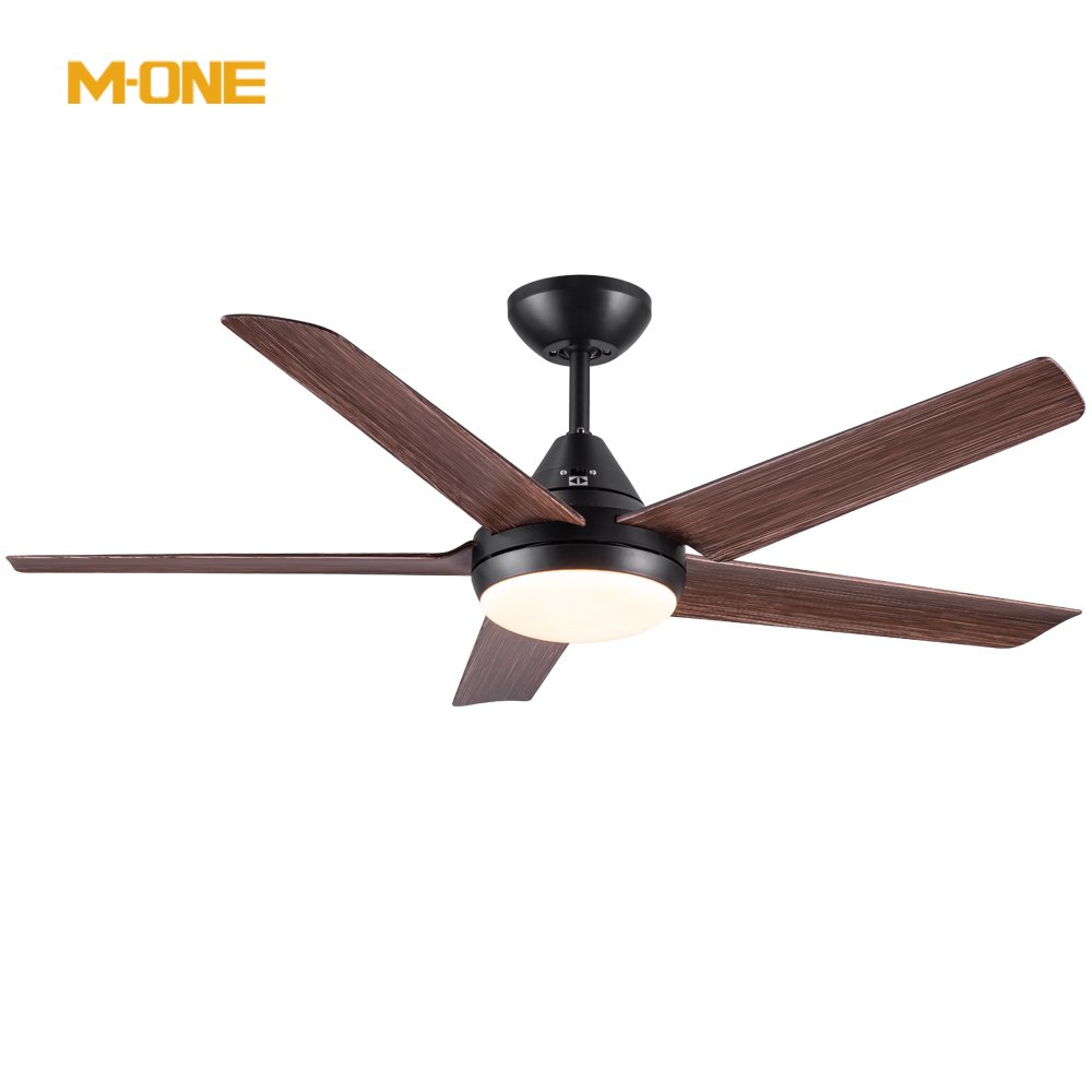 48 inch solid wood 3 blades living room decoration led ceiling fans for home