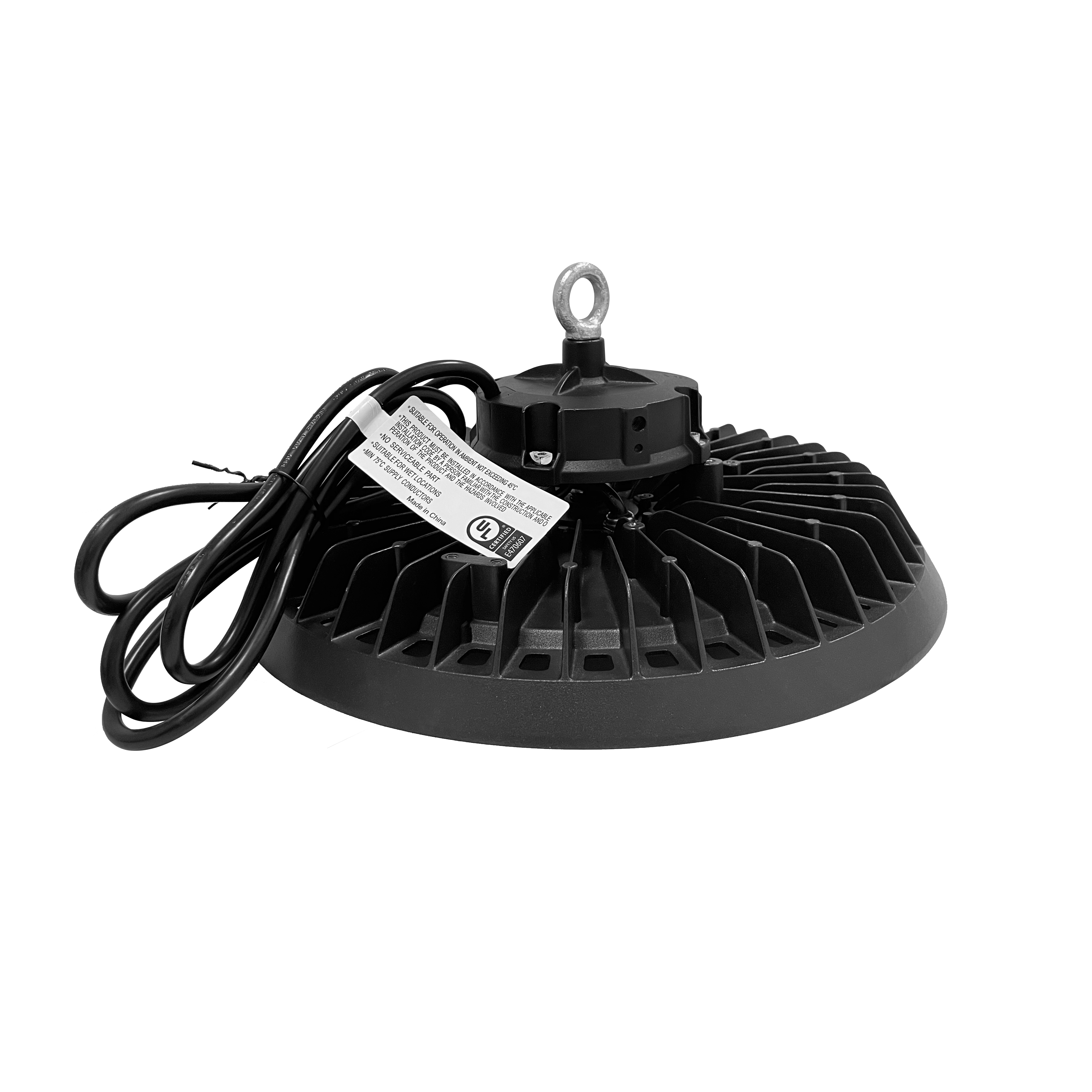 US Warehouse Stock UFO LED High Bay Light 100-120-150W Power Tunable Aluminum 80 IP65 ETL Certified for Parking Lot UL/DLC/FCC