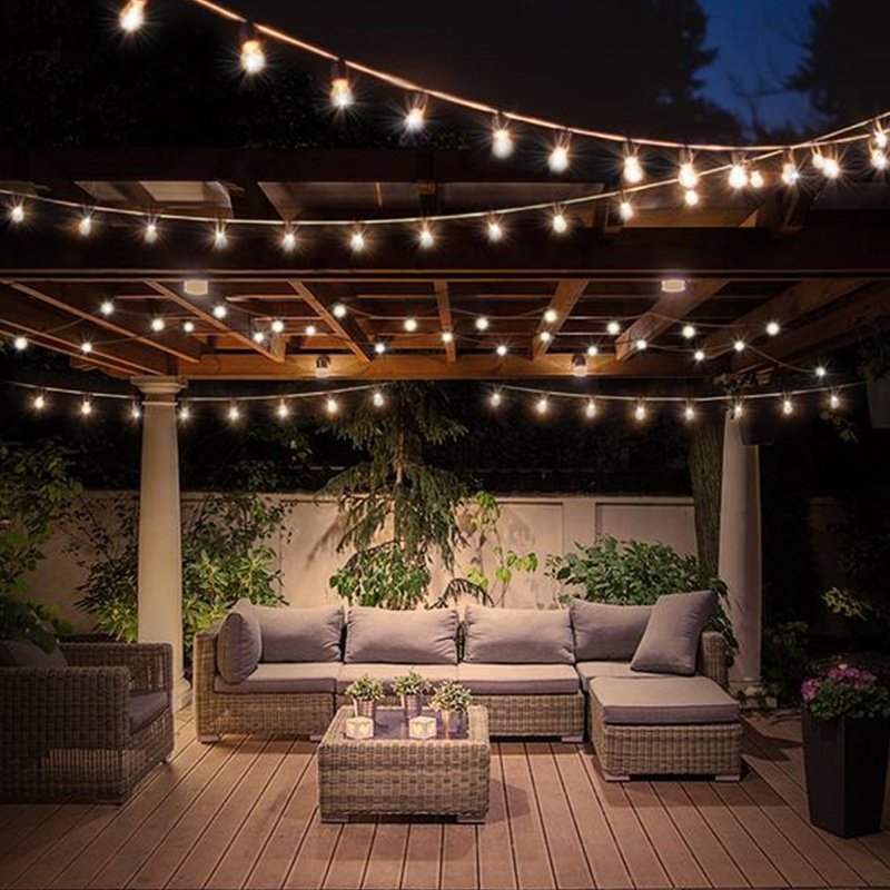 Yunduo Connectable Shatterproof Bulbs Crystal LED String Light Outdoor Decorative Lighting for Garden Balcony