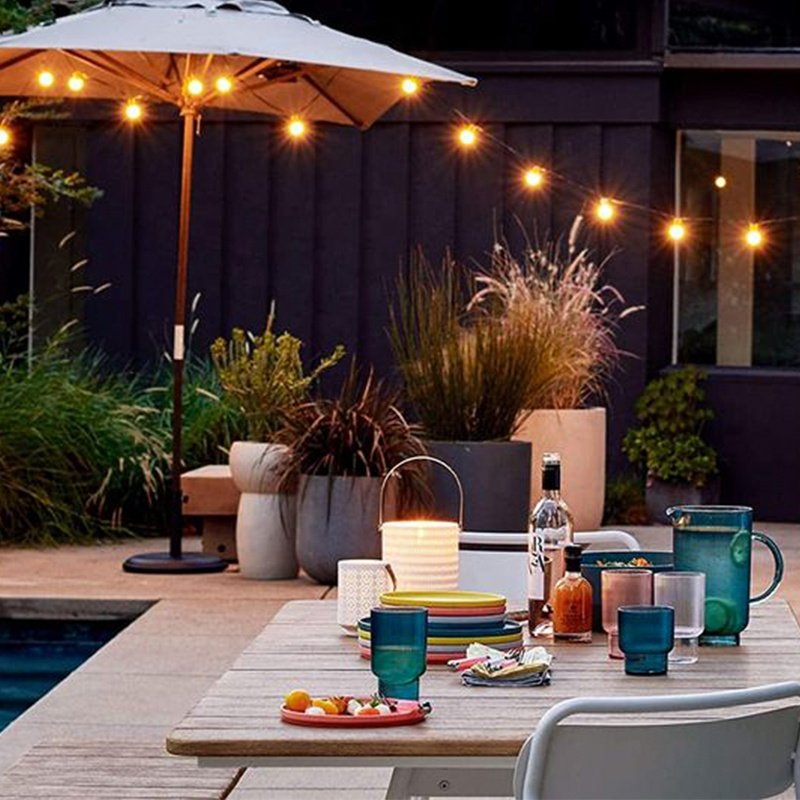 Yunduo Connectable Shatterproof Bulbs Crystal LED String Light Outdoor Decorative Lighting for Garden Balcony