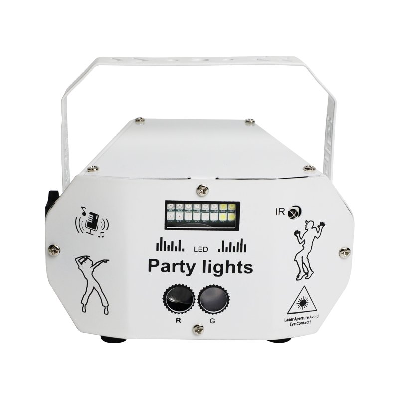 Sound Activated Mini 3 in 1 DJ Strobe Lights lazer luces led dj disco light party ceiling lights for Karaoke Nightclub