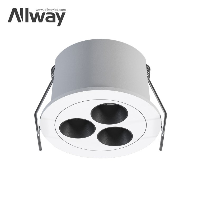 ALLWAY Wholesale Price Round Shape Recessed Mounted Outdoor 6w 12w Cob Led Ceiling Spot Light
