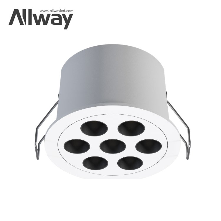 ALLWAY Wholesale Price Round Shape Recessed Mounted Outdoor 6w 12w Cob Led Ceiling Spot Light