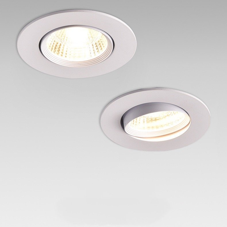 Exterior Outdoor Adjustable Lighting 12W Round Recessed Surface Wall Mounted Lamp Ceiling Cob Led Down Light Downlight