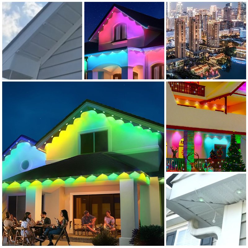 Pixel Led Lights Holiday Decoration Led Point Light Led String Point Eaves Outdoor Ws2811 Permanent Christmas Factory 36V RGB 80