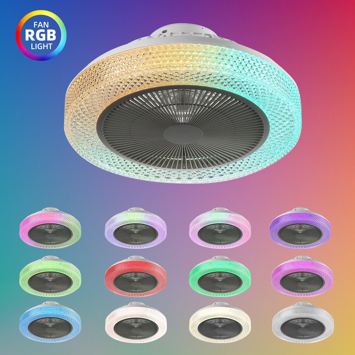 Smart Bedroom Dc Ceiling Fan Modern Intelligent Remote Control Decorative Ceiling Fan With Light/Led Ceiling Fans/ Fan Lighting