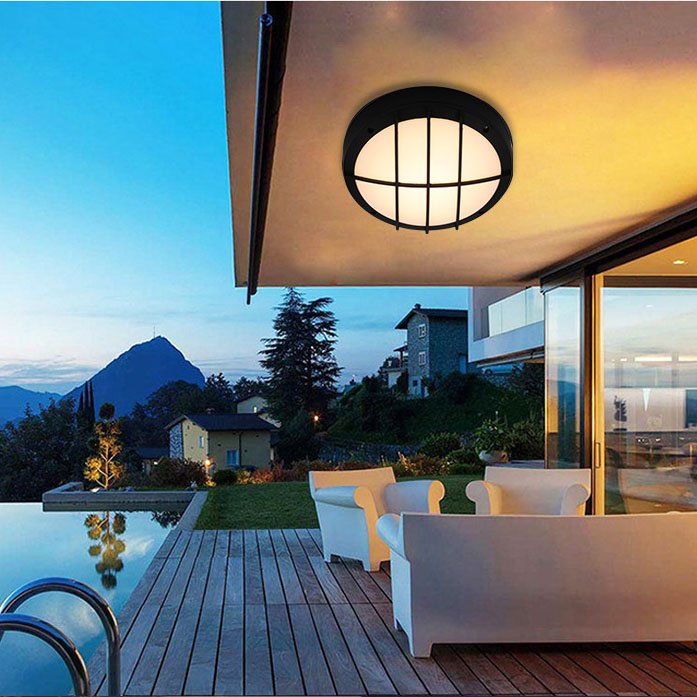 IP65 round circular Ceiling Lamp Led Waterproof Indoor outdoor garden light and Porch Balcony Terrace Ceiling Wall Light