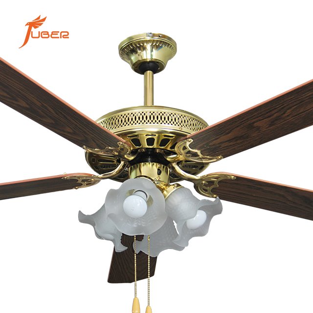 110V 220V Top quality Decorative ceiling fan vintage 52 inch ceiling fan with 5 light chandelier led ceiling fan cooler