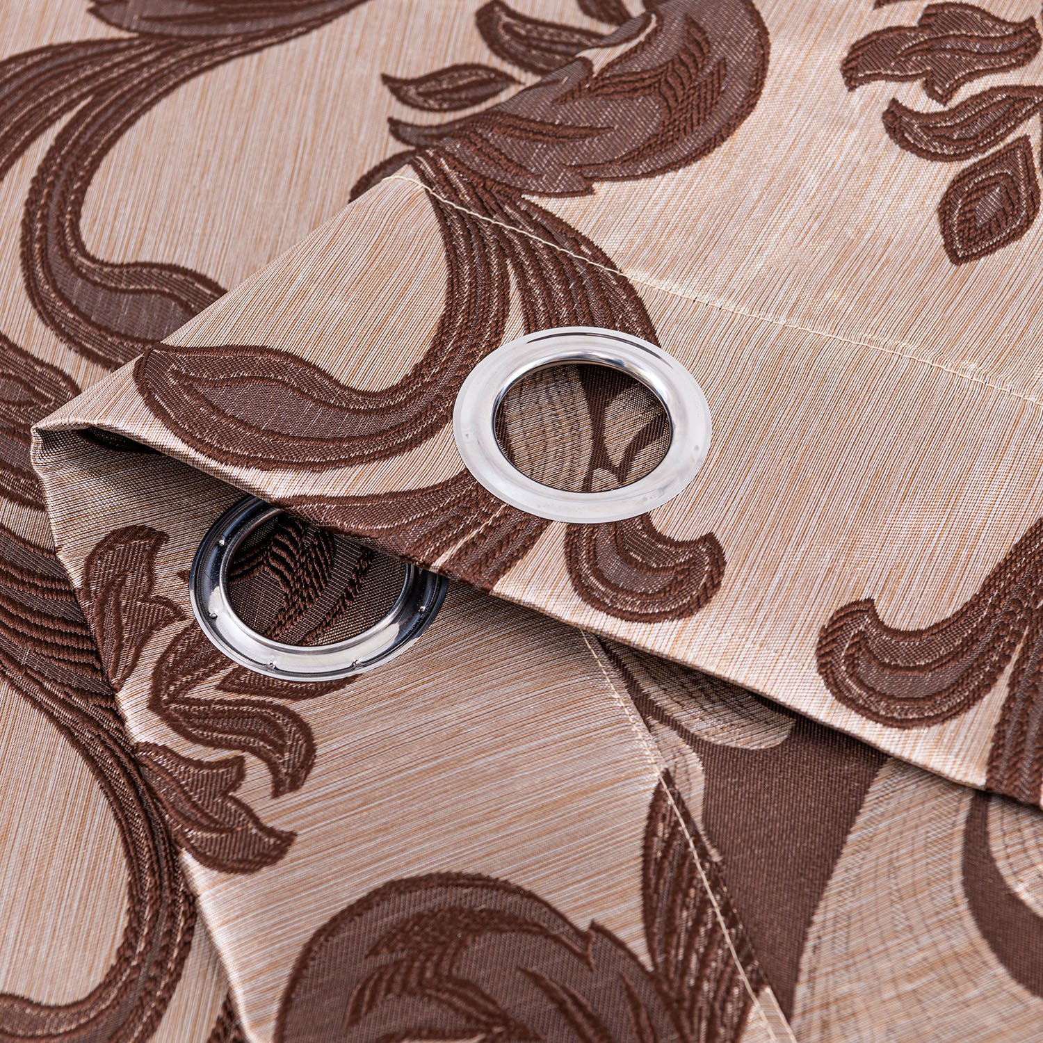 Jacquard Blackout Curtains for Bedroom Window Curtains for Living Room Light Filtering Grommet Curtains Drapes