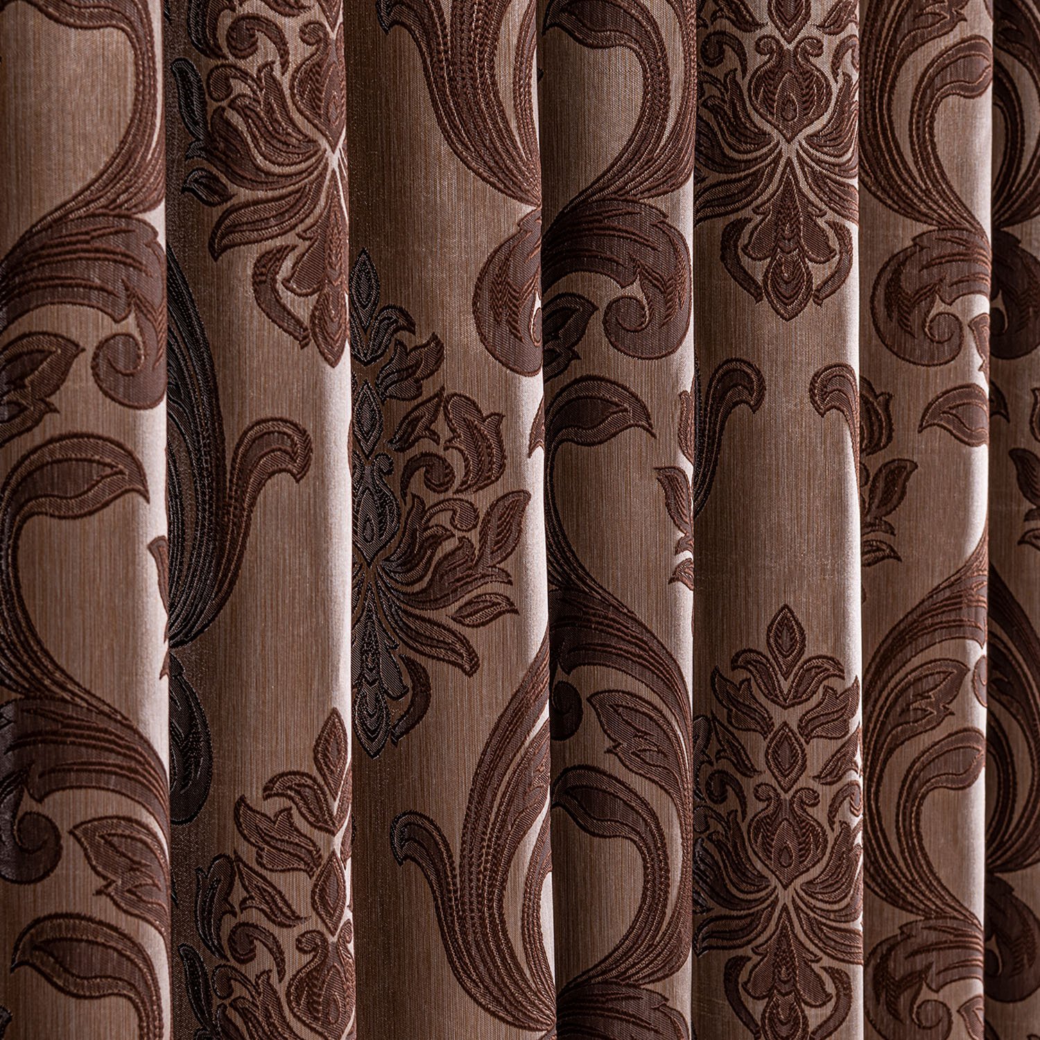 Jacquard Blackout Curtains for Bedroom Window Curtains for Living Room Light Filtering Grommet Curtains Drapes