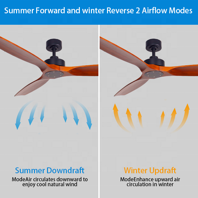 60 Inch Dc Motor Natural Wood Blades Ceiling fan Modern Decorative Ceiling Fan
