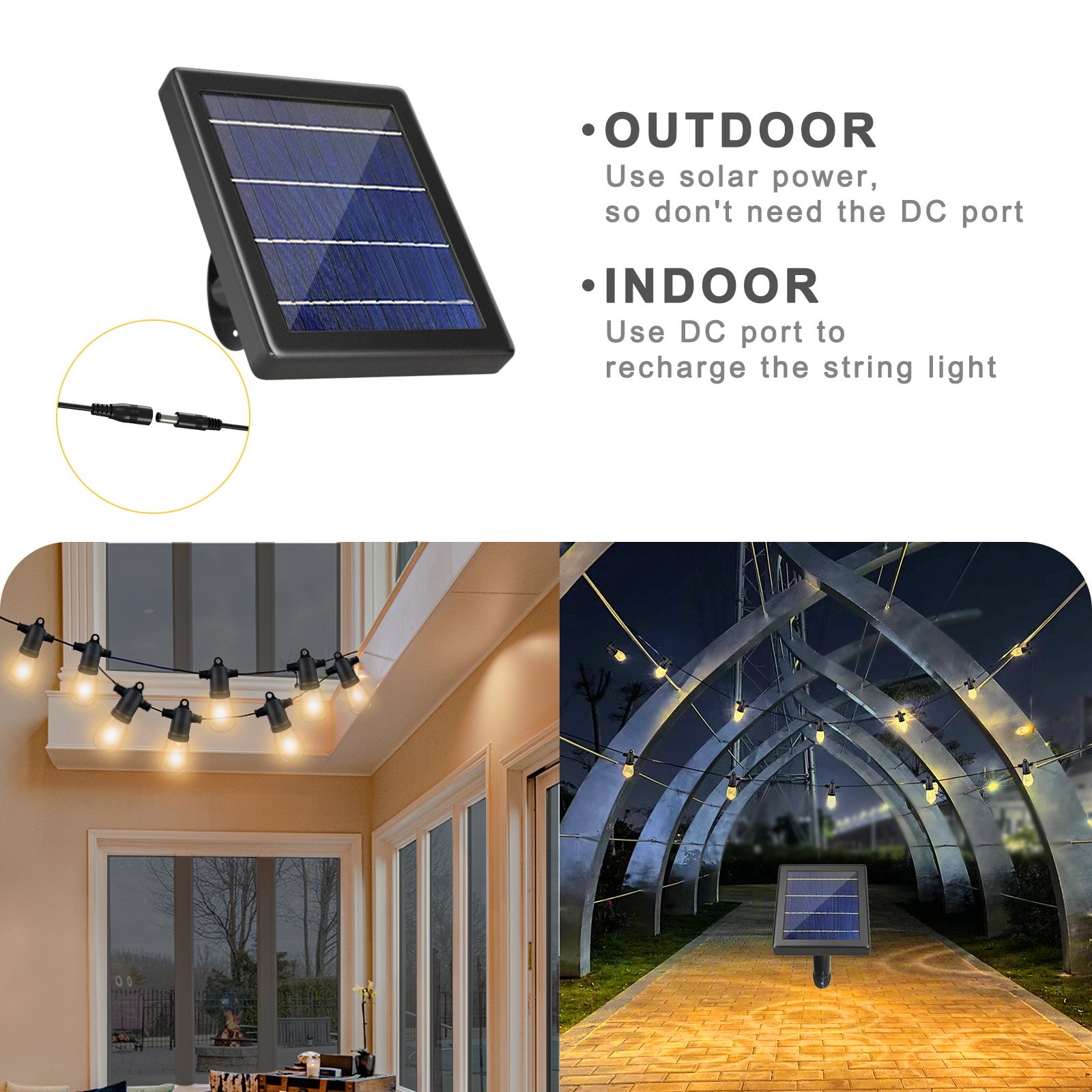 Solar LED String Bulbs Light Warm/cold/rgb 4, 8, 16 Garden 80 ABS IP65 Solar Ice Cube Brick Lights Small Outdoor Ceiling Light