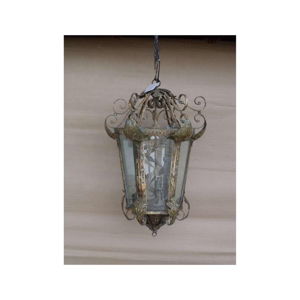 Lantern 3 Light Iron Hanging Lamp Modern Ceiling Lights Chandelier