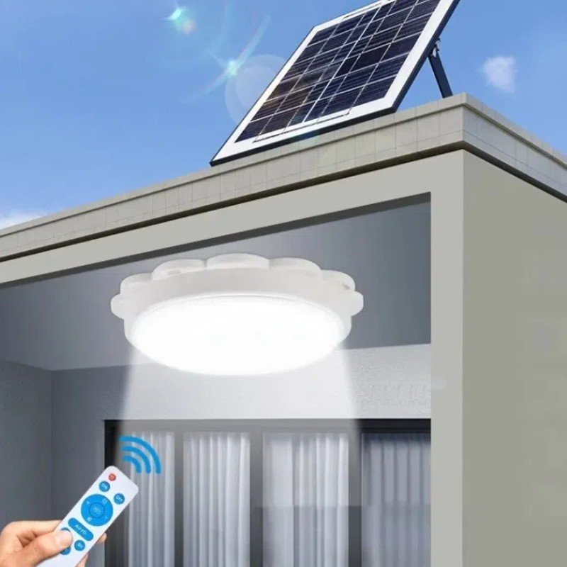 IP65 outdoor waterproof 60W 100W 200W 300W 400W Indoor outdoor Solar Ceiling Lights Intelligent Solar spotlight