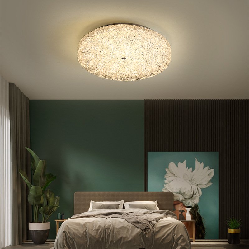 European Round Crystal Ceiling Light LED Simple And Atmospheric Ceiling Lamp Bedroom Hall Kitchen Corridor Ceiling Light