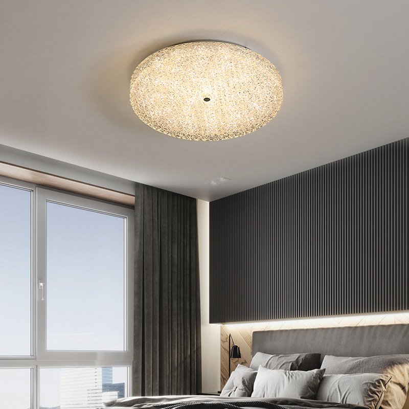 European Round Crystal Ceiling Light LED Simple And Atmospheric Ceiling Lamp Bedroom Hall Kitchen Corridor Ceiling Light