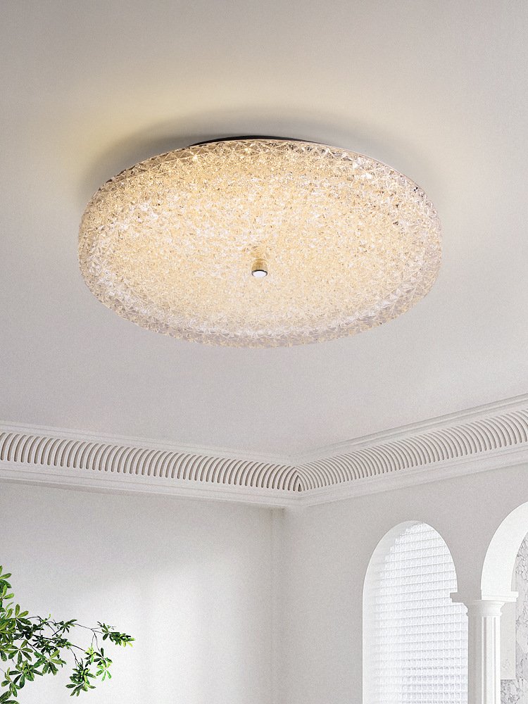 European Round Crystal Ceiling Light LED Simple And Atmospheric Ceiling Lamp Bedroom Hall Kitchen Corridor Ceiling Light