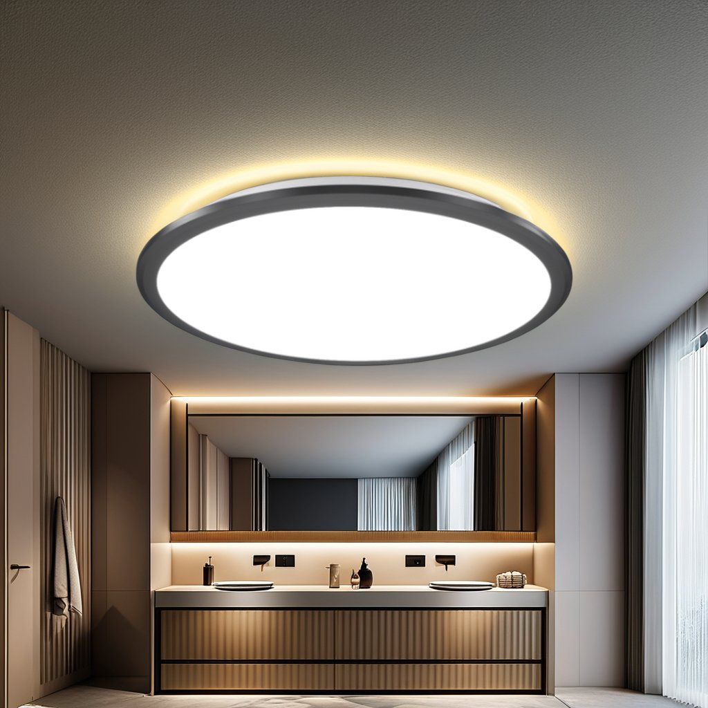 Outdoor 3CCT LED round Light Lamp Waterproof Mosquito Moisture and Dust Proof Surface Mounted Tri-proof Ceiling Light