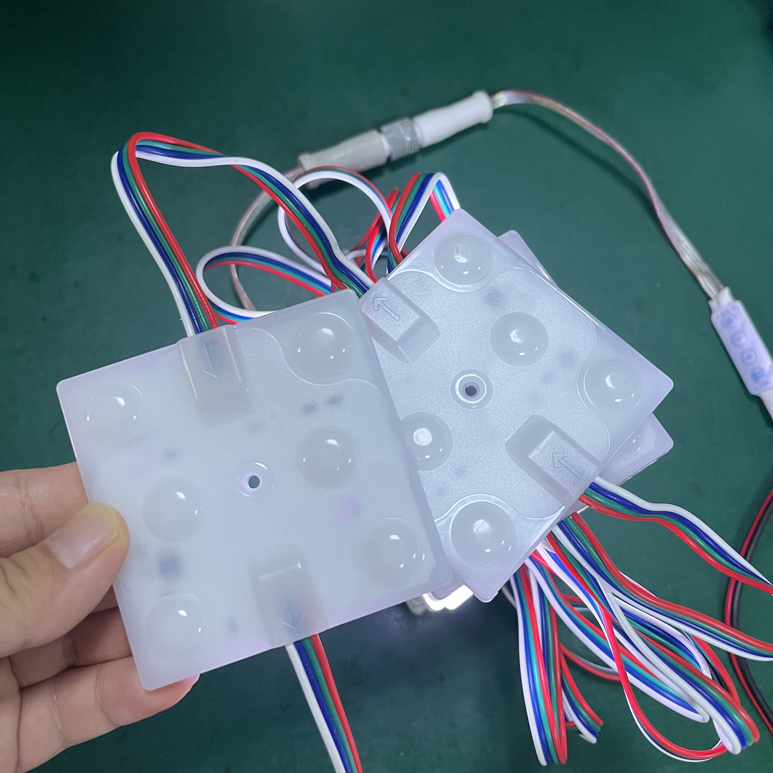 Dynamic full color Factory price hot sale customized LED RGBic quadrate light for ceiling, billboard and decoration wall photos