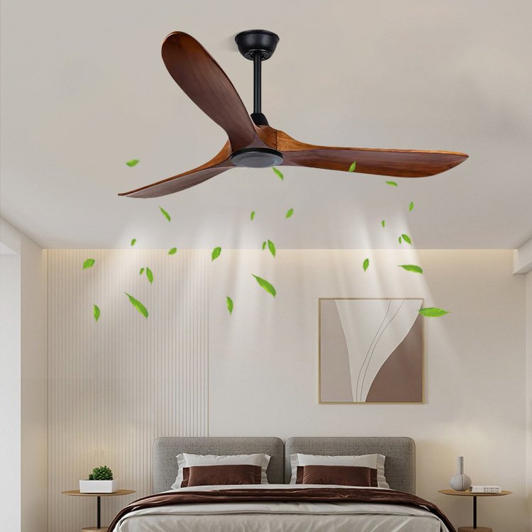Modern Ceiling Fan with Light Wood New Home American Without light 52Inch 220v home living LED Ceiling Fan lamp